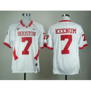 ncaa houston cougars #7 keenum white