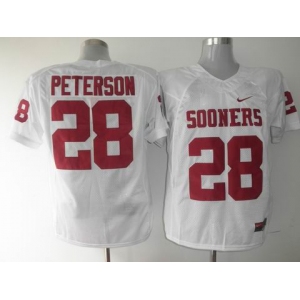 ncaa jerseys Adrian Peterson #28 white