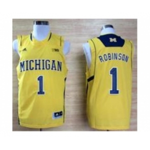 ncaa jerseys adidas michigan wolverines #1 glenn robinson yellow[big]