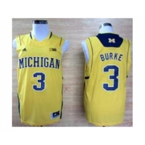 ncaa jerseys adidas michigan wolverines #4 trey burke yellow[big]