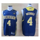 ncaa jerseys adidas michigan wolverines #4 webber blue[big]