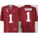 ncaa jerseys alabama crimson tide #1 saban red[2016]