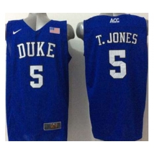 ncaa jerseys blue devils #5 t.jones blue
