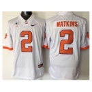 ncaa jerseys clemson tigers #2 sammy watkins white[2016]