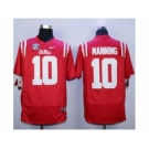 ncaa jerseys durable rebels #10 eli manning red