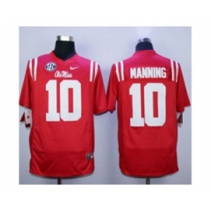ncaa jerseys durable rebels #10 eli manning red