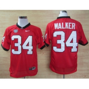 ncaa jerseys georgia bulldogs #34 walker red