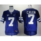 ncaa jerseys kansas state wildcats #7 c.klein blue