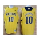 ncaa jerseys michigan wolverines #10 Tim Hardaway Jr yellow[big]