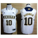 ncaa jerseys michigan wolverines #10 tim hardawayjr white[big]