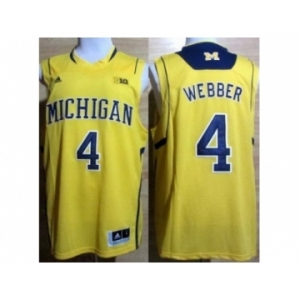 ncaa jerseys michigan wolverines #4 webber yellow[big]