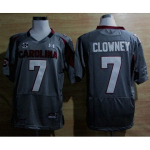 ncaa jerseys south carolina #7 clowney grey