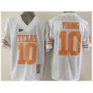 ncaa jerseys texas longhorns #10 young white