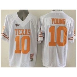 ncaa jerseys texas longhorns #10 young white