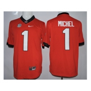 ncaa jerseys university of georgia #1 michel red