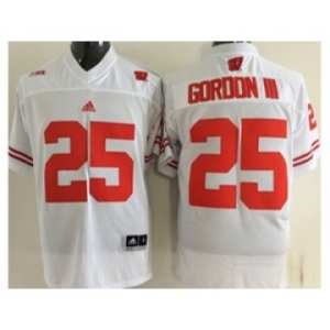 ncaa jerseys wisconsin badgers #25 gordon iii white