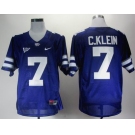 ncaa kansas state wildcat #7 c.klein blue