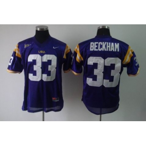 ncaa (lsu tigers) #33 beckham purple