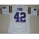 ncaa (lsu tigers) #42 michael ford white