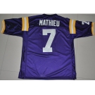 ncaa lsu tigers #7 tyrann mathieu purple