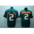 ncaa (miami hurricanes) #2 green