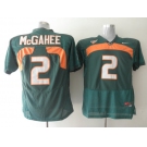 ncaa miami hurricanes #2 mcgahee green