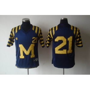 ncaa (michigan wolverines) #21 howard m&n blue