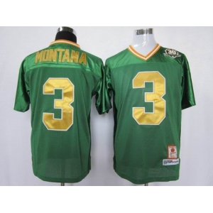 ncaa norte dame fighting irish #3 joe montana green