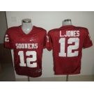 ncaa (oklahoma sooners) #12 l.jones red