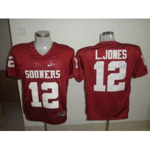 ncaa (oklahoma sooners) #12 l.jones red