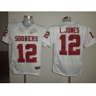 ncaa (oklahoma sooners) #12 l.jones white