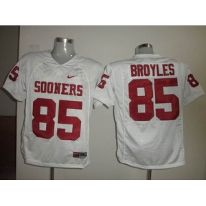 ncaa (oklahoma sooners) #85 broyles white