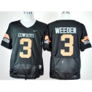 ncaa oklahoma state cowboys #3 weeden black