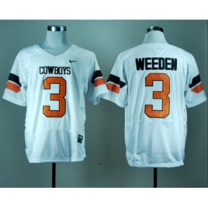 ncaa oklahoma state cowboys #3 weeden white