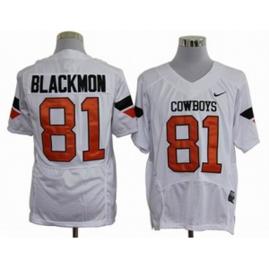 ncaa oklahoma state cowboys #81 blackmon white