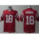 ncaa ole miss rebels #18 achie manning red