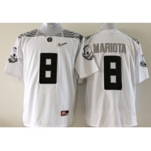 ncaa oregon ducks #8 marcus mariota white jerseys