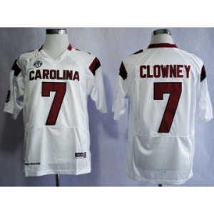 ncaa south carolina gamecocks #7 clowney white