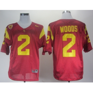 ncaa (usc trojans) #2 woods red