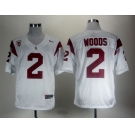 ncaa (usc trojans) #2 woods white