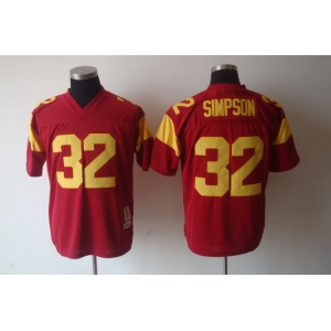 ncaa (usc trojans) #32 simpson red