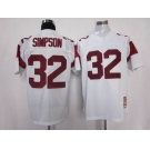 ncaa (usc trojans) #32 simpson white