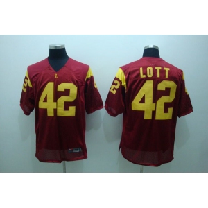 ncaa (usc trojans) #42 lott red