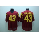 ncaa (usc trojans) #43 polamalu red