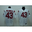 ncaa (usc trojans) #43 polamalu white