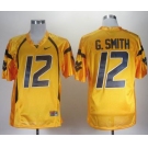 ncaa west virginia mountaineers #12 g.smith gold