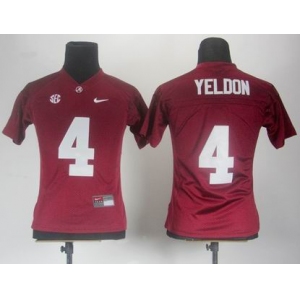 women ncaa jerseys alabama crimson tide #4 yeldon red