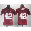 women ncaa jerseys alabama crimson tide #42 lacy red