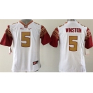 Florida State Seminoles #5 Jameis Winston 2014 White Limited Kids Jersey