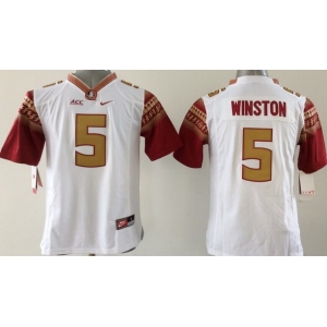 Florida State Seminoles #5 Jameis Winston 2014 White Limited Kids Jersey